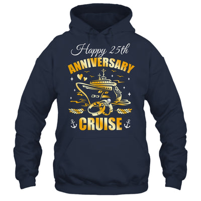 Happy 25th Anniversary Cruise Wedding Matching Husband Wife Shirt & Tank Top | siriusteestore