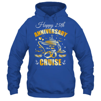 Happy 25th Anniversary Cruise Wedding Matching Husband Wife Shirt & Tank Top | siriusteestore