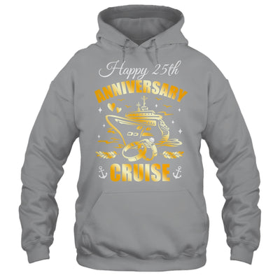 Happy 25th Anniversary Cruise Wedding Matching Husband Wife Shirt & Tank Top | siriusteestore
