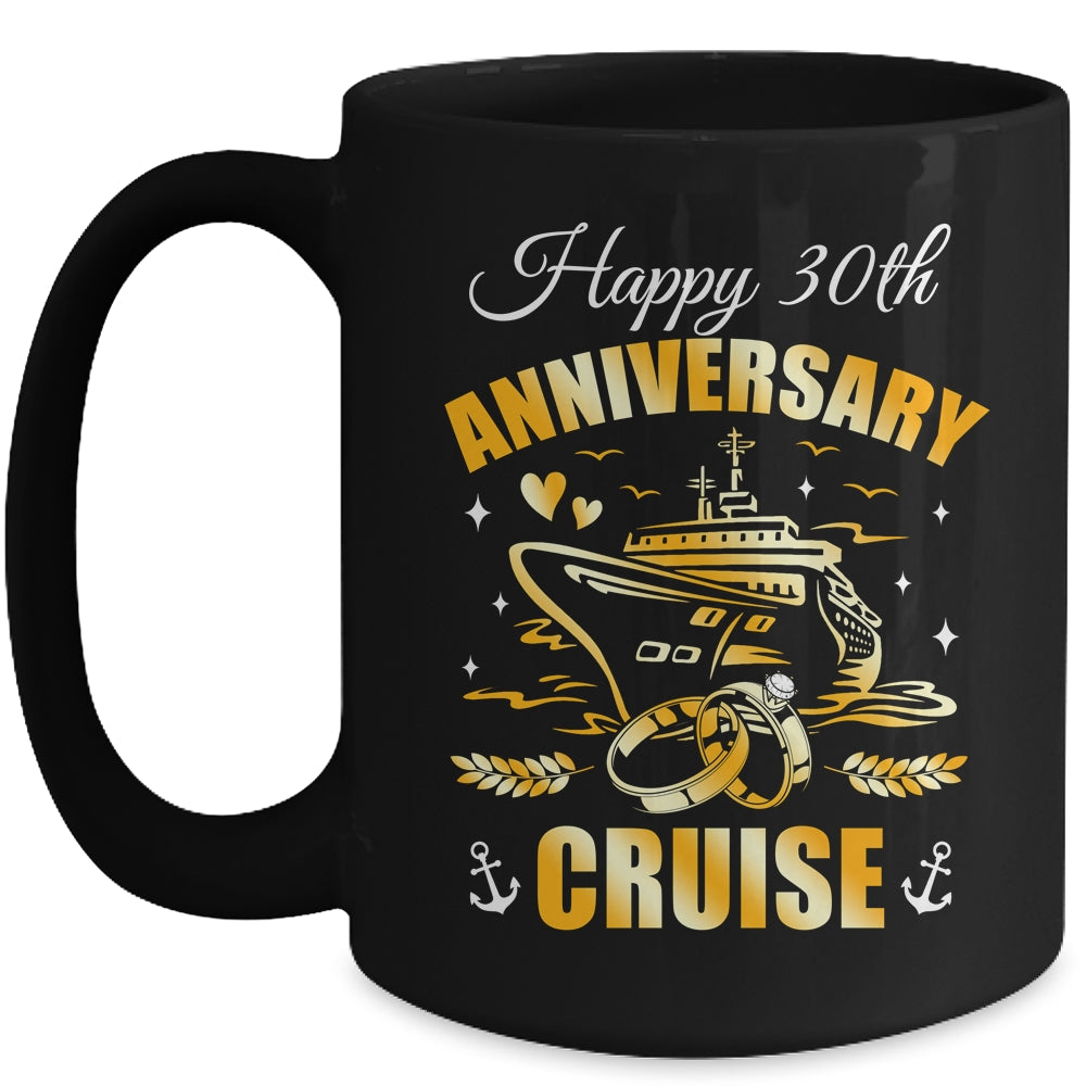 Happy 30th Anniversary Cruise Wedding Matching Husband Wife Mug | siriusteestore