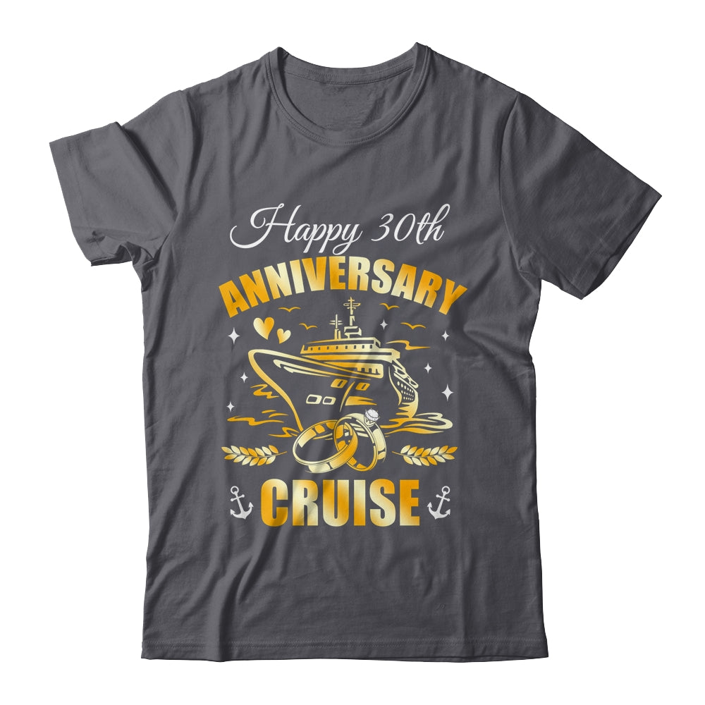 Happy 30th Anniversary Cruise Wedding Matching Husband Wife Shirt & Tank Top | siriusteestore