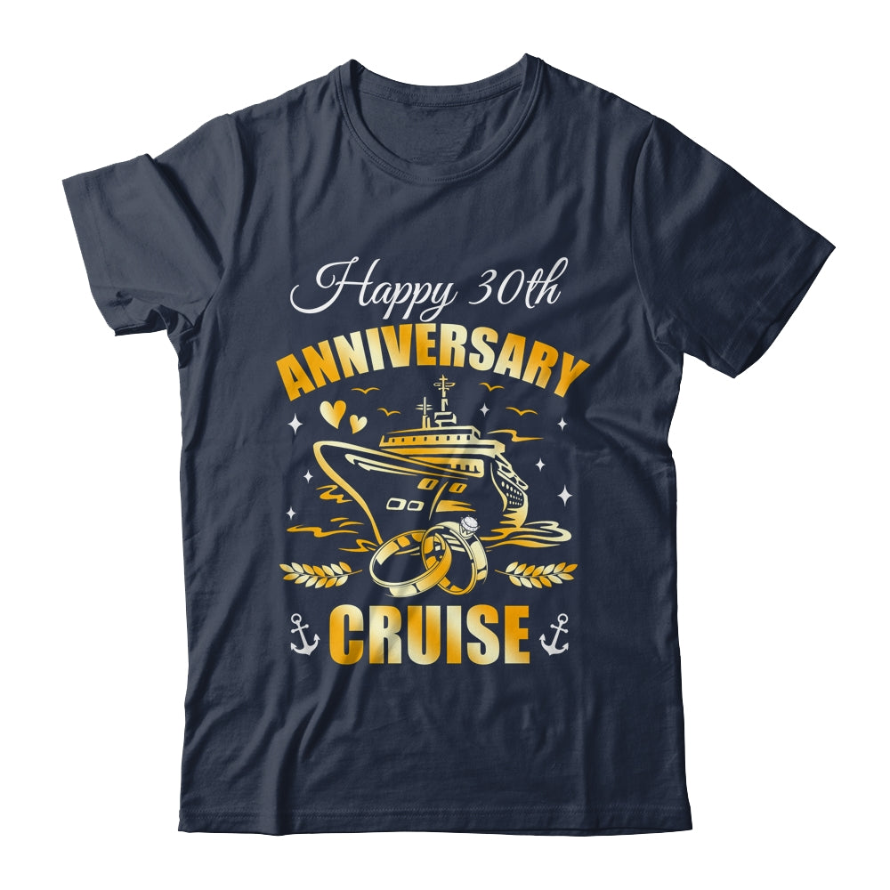 Happy 30th Anniversary Cruise Wedding Matching Husband Wife Shirt & Tank Top | siriusteestore