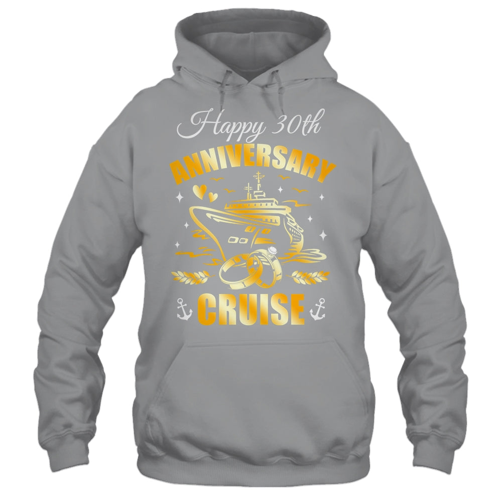 Happy 30th Anniversary Cruise Wedding Matching Husband Wife Shirt & Tank Top | siriusteestore