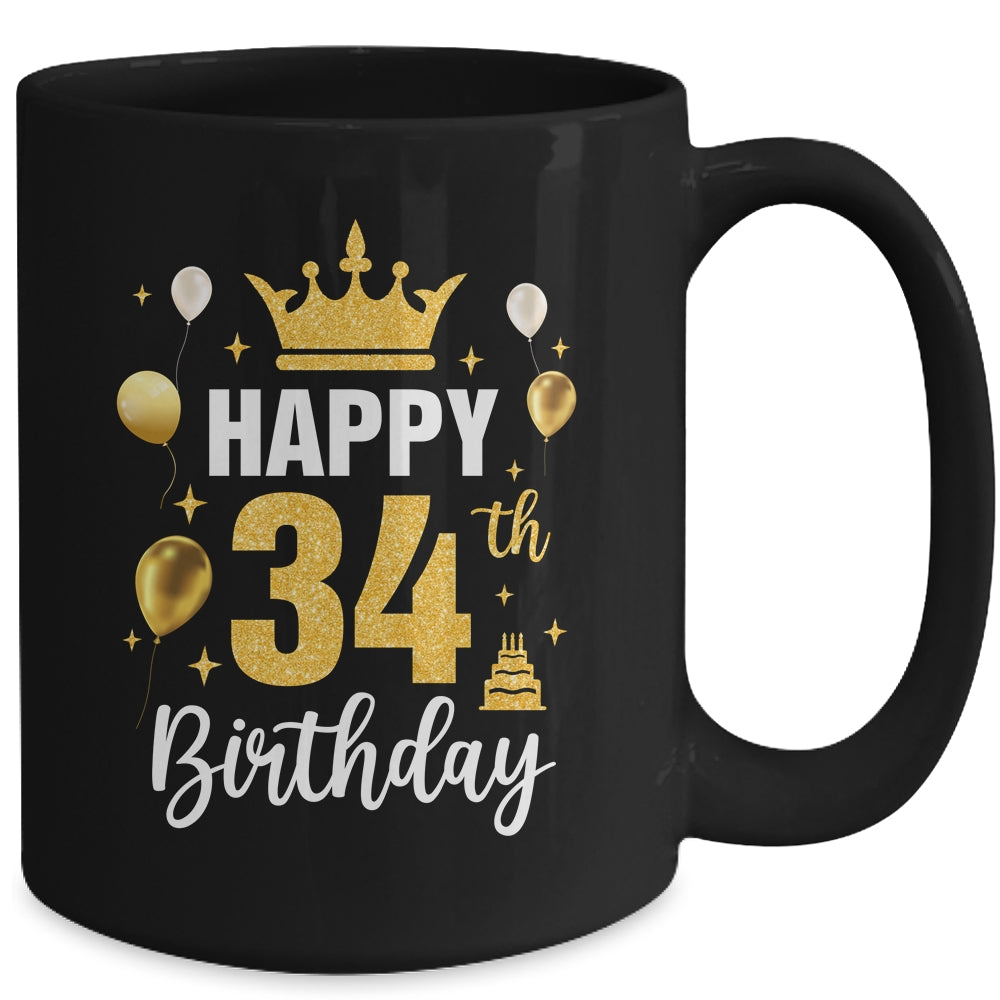 Happy 34th Birthday Idea For 34 Years Old Man And Woman Mug | siriusteestore