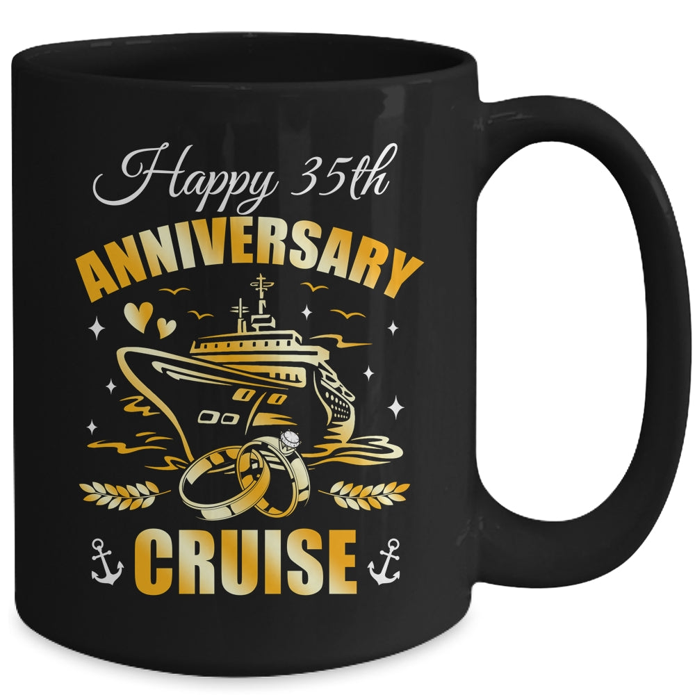 Happy 35th Anniversary Cruise Wedding Matching Husband Wife Mug | siriusteestore