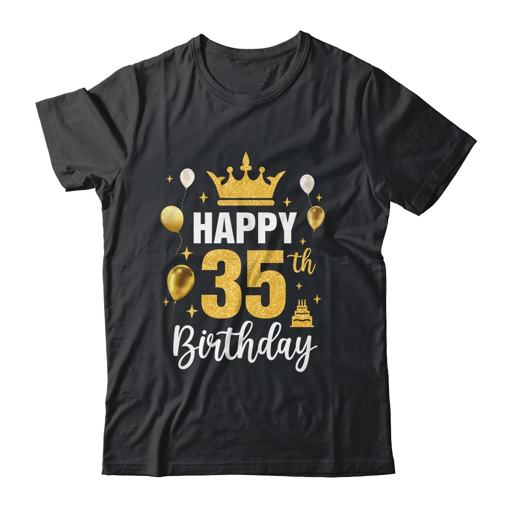 Happy 35th Birthday Idea For 35 Years Old Man And Woman Shirt