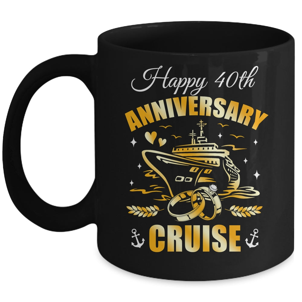 Happy 40th Anniversary Cruise Wedding Matching Husband Wife Mug | siriusteestore