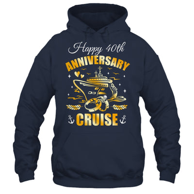Happy 40th Anniversary Cruise Wedding Matching Husband Wife Shirt & Tank Top | siriusteestore
