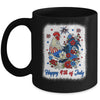 Happy 4th Of July Floral Chicken Flowers Patriotic Usa Flag Mug | siriusteestore