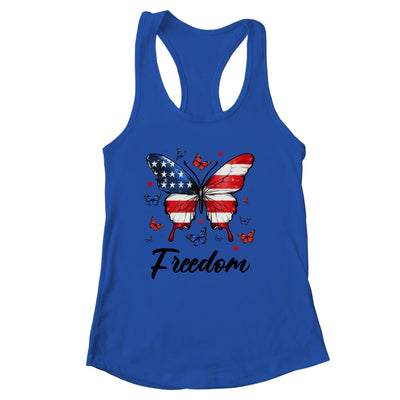 Happy 4th Of July Patriotic American Flag Freedom Butterfly Shirt & Tank Top | siriusteestore