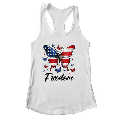 Happy 4th Of July Patriotic American Flag Freedom Butterfly Shirt & Tank Top | siriusteestore