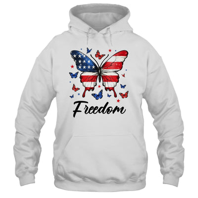 Happy 4th Of July Patriotic American Flag Freedom Butterfly Shirt & Tank Top | siriusteestore