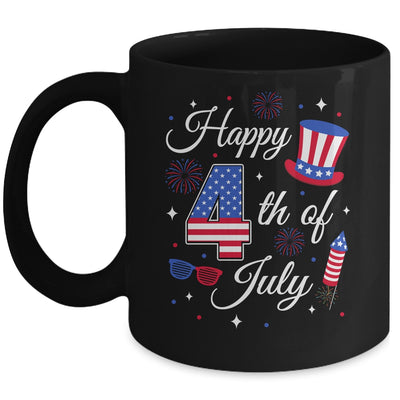 Happy 4th Of July Patriotic American Flag USA Men Women Kids Mug | siriusteestore