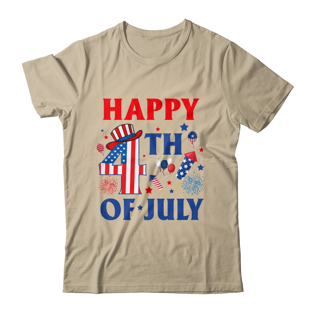Happy 4th Of July Patriotic American US Flag Men Women Kids Shirt & Tank Top | siriusteestore