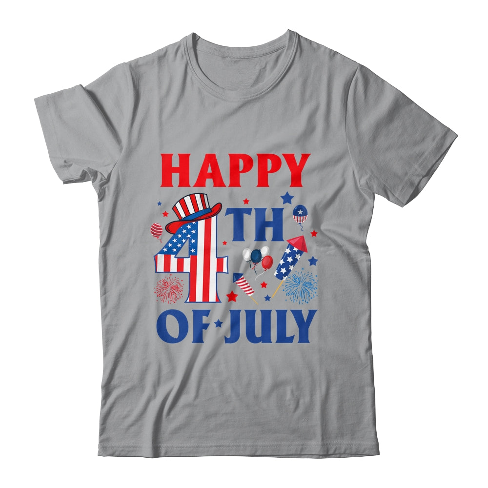 Happy 4th Of July Patriotic American US Flag Men Women Kids Shirt & Tank Top | siriusteestore