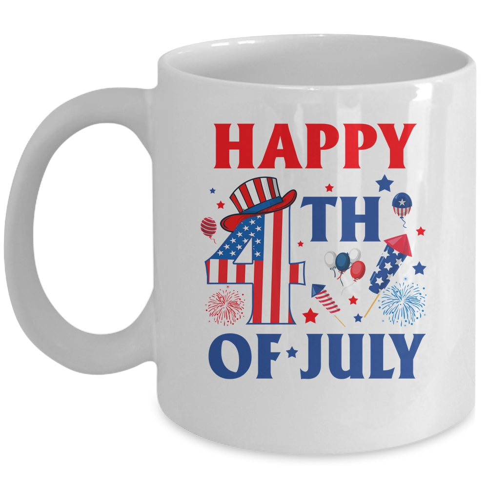 Happy 4th Of July Patriotic American US Flag Men Women Kids Mug | siriusteestore