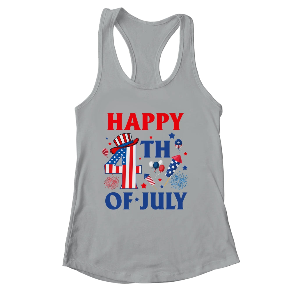 Happy 4th Of July Patriotic American US Flag Men Women Kids Shirt & Tank Top | siriusteestore