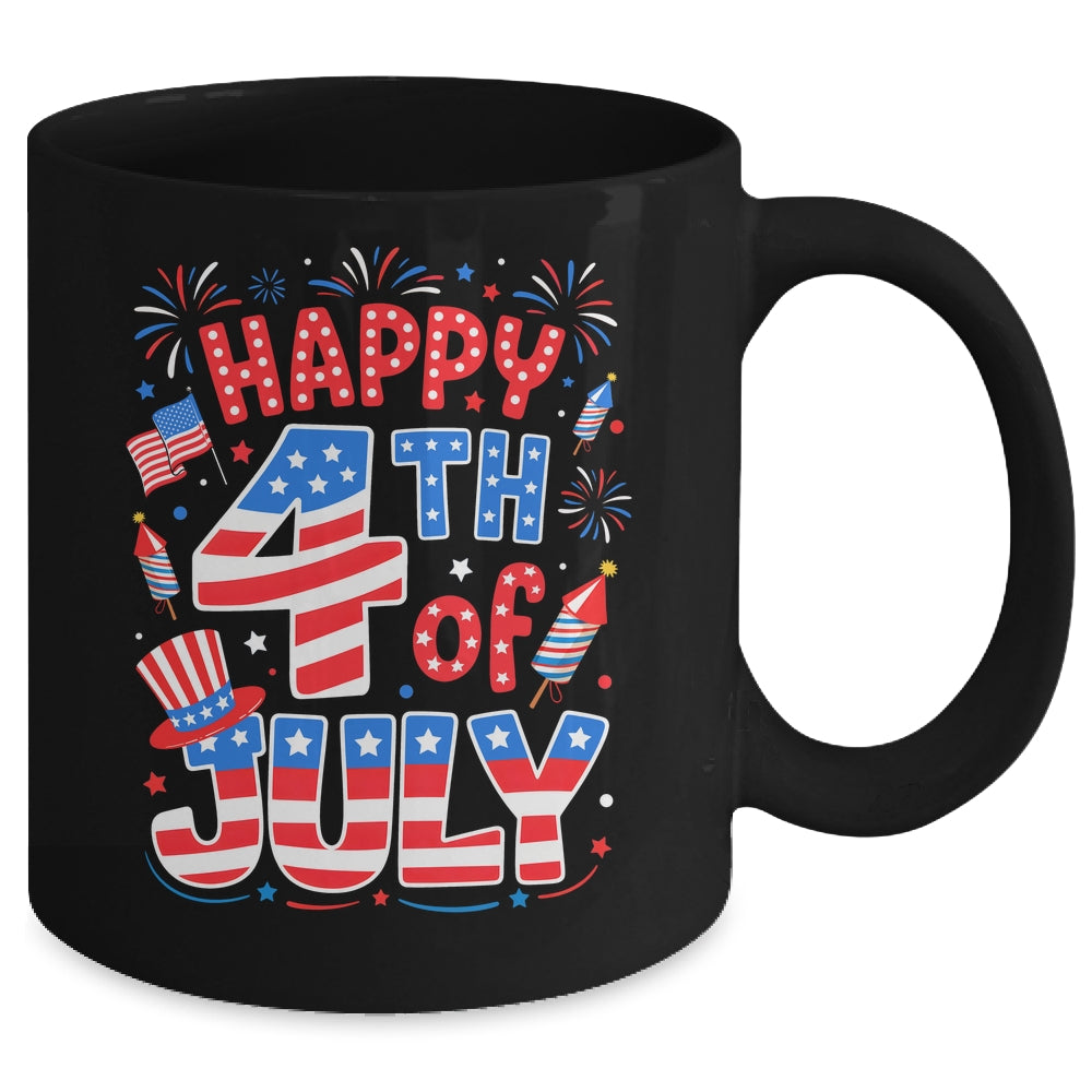 Happy 4th Of July US Flag American 4th Of July Independence Mug | siriusteestore