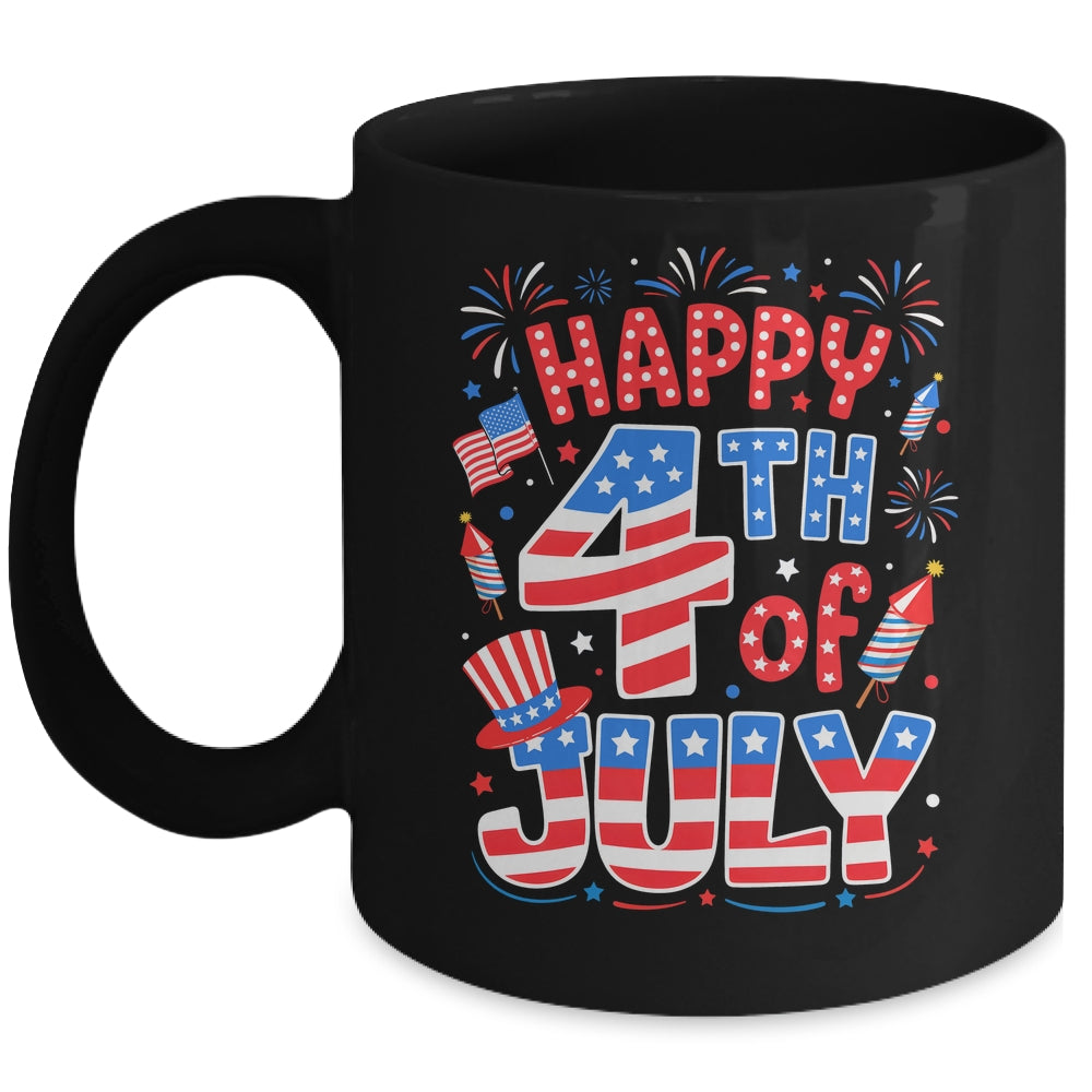 Happy 4th Of July US Flag American 4th Of July Independence Mug | siriusteestore