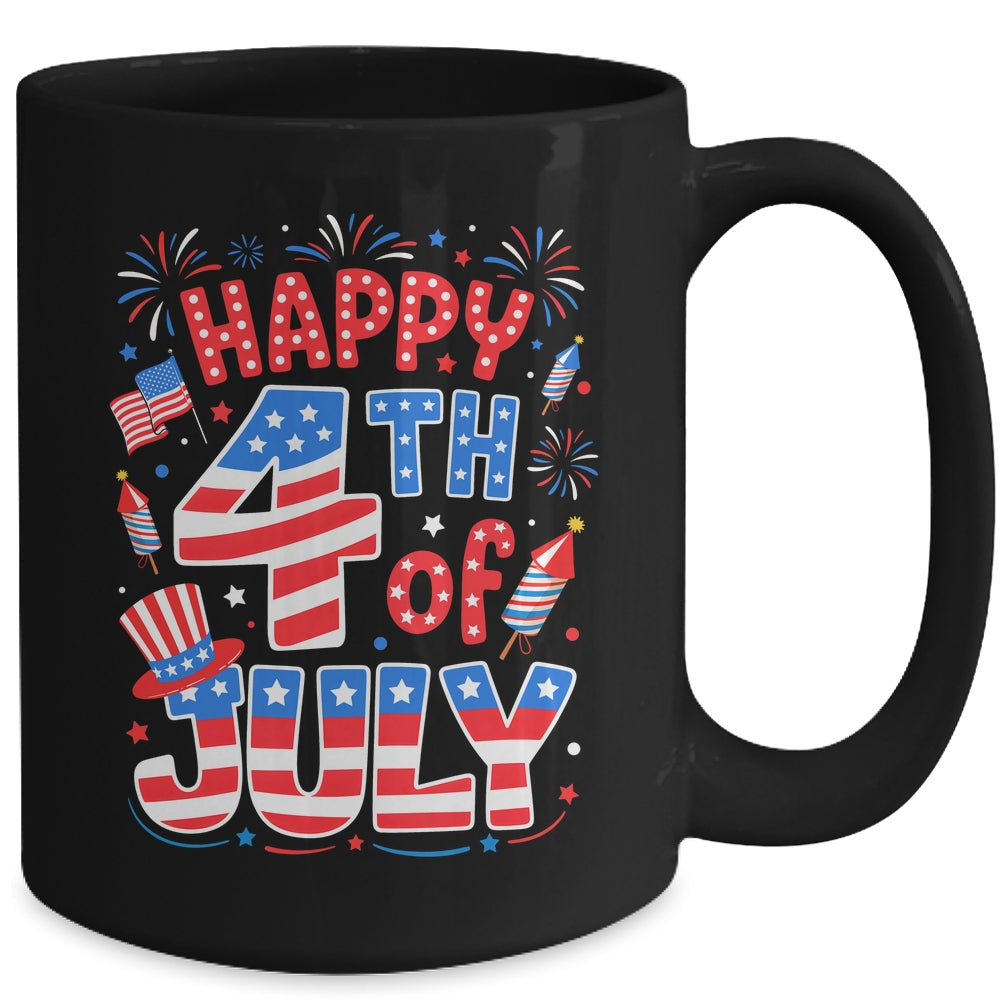 Happy 4th Of July US Flag American 4th Of July Independence Mug | siriusteestore