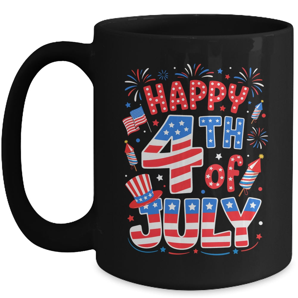 Happy 4th Of July US Flag American 4th Of July Independence Mug | siriusteestore