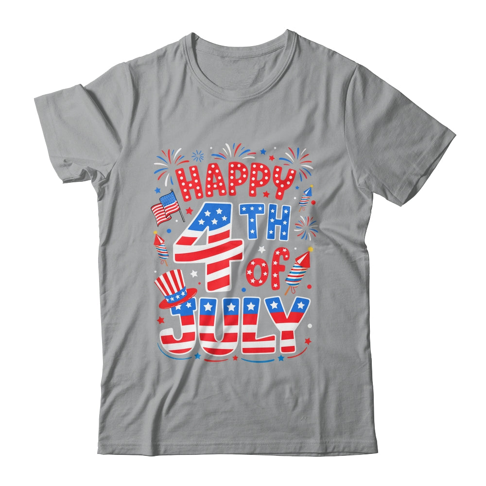Happy 4th Of July US Flag American 4th Of July Independence Shirt & Tank Top | siriusteestore