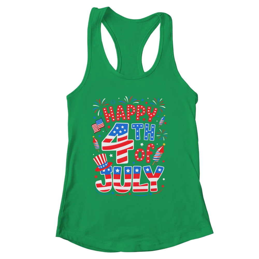 Happy 4th Of July US Flag American 4th Of July Independence Shirt & Tank Top | siriusteestore