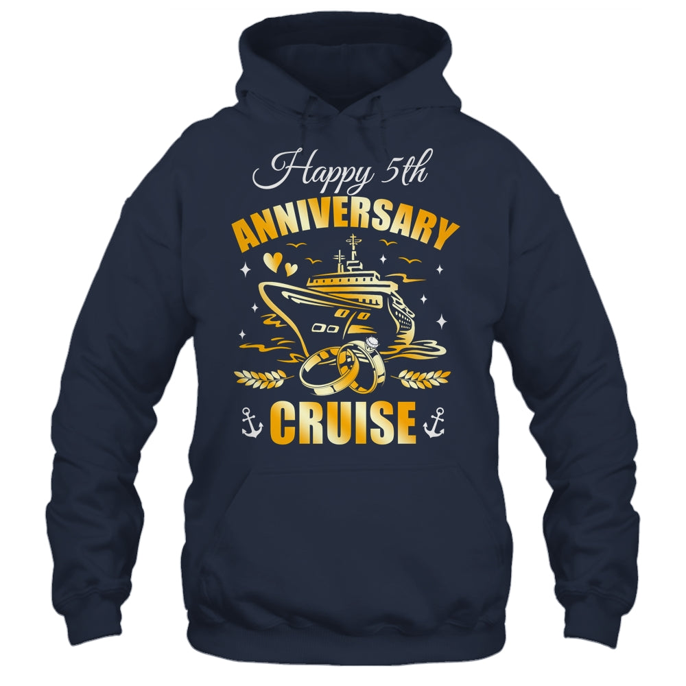 Happy 5th Anniversary Cruise Wedding Matching Husband Wife Shirt & Tank Top | siriusteestore