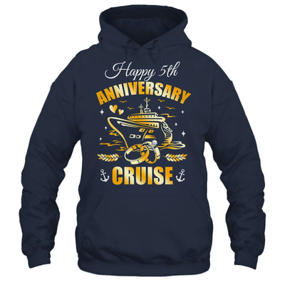 Happy 5th Anniversary Cruise Wedding Matching Husband Wife Shirt & Tank Top | siriusteestore