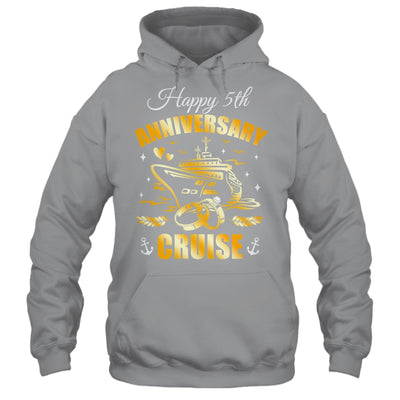 Happy 5th Anniversary Cruise Wedding Matching Husband Wife Shirt & Tank Top | siriusteestore