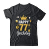 Happy 77th Birthday Idea For 77 Years Old Man And Woman Shirt & Tank Top | siriusteestore