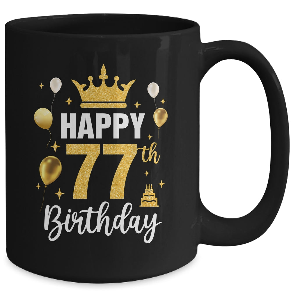 Happy 77th Birthday Idea For 77 Years Old Man And Woman Mug | siriusteestore