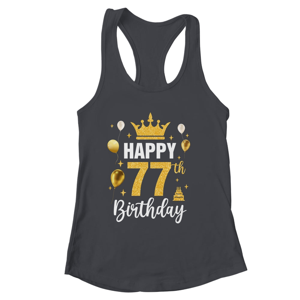 Happy 77th Birthday Idea For 77 Years Old Man And Woman Shirt & Tank Top | siriusteestore