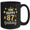 Happy 87th Birthday Idea For 87 Years Old Man And Woman Mug | siriusteestore