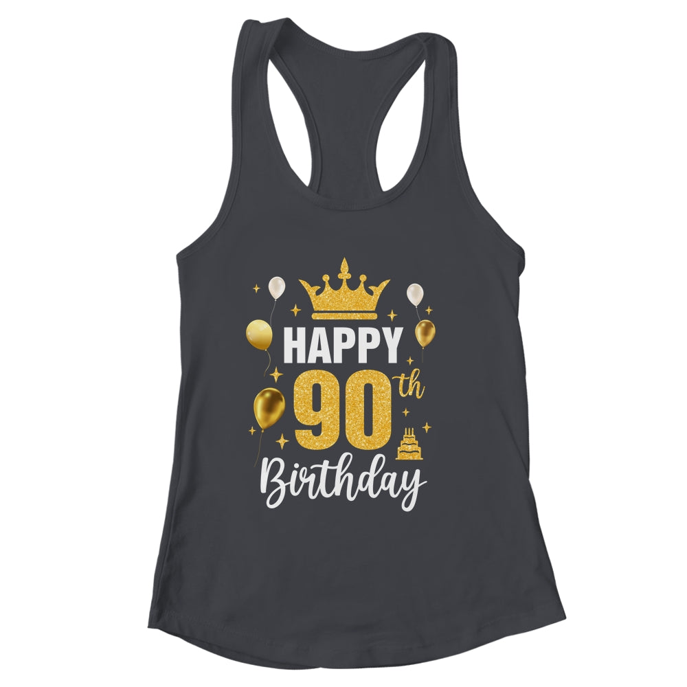 Happy 90th Birthday Idea For 90 Years Old Man And Woman Shirt & Tank Top | siriusteestore