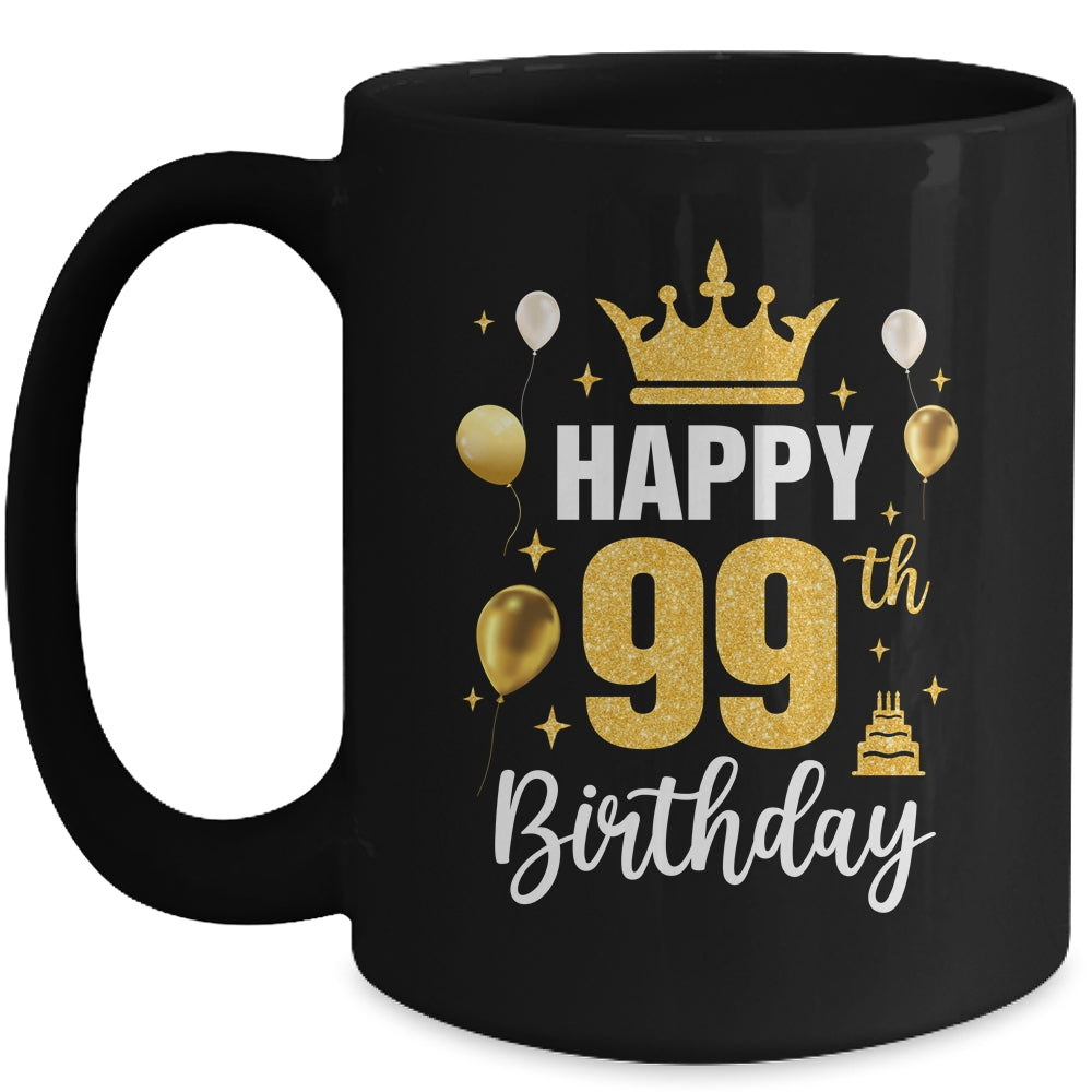 Happy 99th Birthday Idea For 99 Years Old Man And Woman Mug | siriusteestore