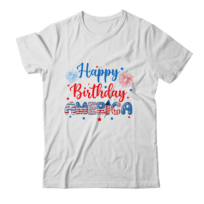 Happy Birthday America Firework USA Flag 4th Of July Freedom Shirt & Tank Top | siriusteestore
