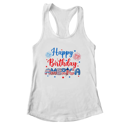 Happy Birthday America Firework USA Flag 4th Of July Freedom Shirt & Tank Top | siriusteestore