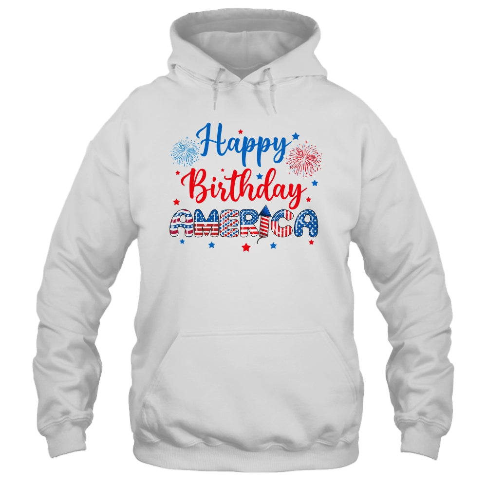 Happy Birthday America Firework USA Flag 4th Of July Freedom Shirt & Tank Top | siriusteestore
