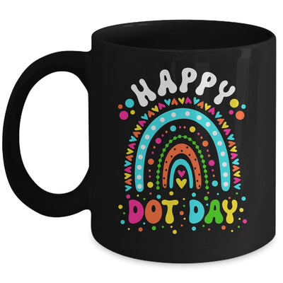 Happy Dot Day Rainbow Flowers Groovy Teacher Kids Mug | siriusteestore
