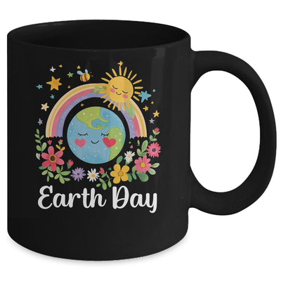 Happy Earth Day 2025 Cute Earth With Floral Earth Day Mug | siriusteestore
