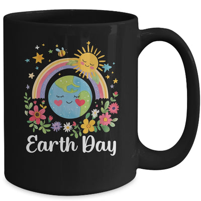 Happy Earth Day 2025 Cute Earth With Floral Earth Day Mug | siriusteestore