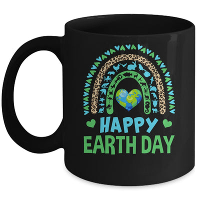 Happy Earth Day Cute Rainbow Earth Lover Teachers Kids Mug | siriusteestore