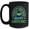 Happy Earth Day Cute Rainbow Earth Lover Teachers Kids Mug | siriusteestore