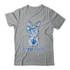 Happy Easter Blue Floral Bunny Easter Rabbit Coquette Girls Shirt & Sweatshirt | siriusteestore