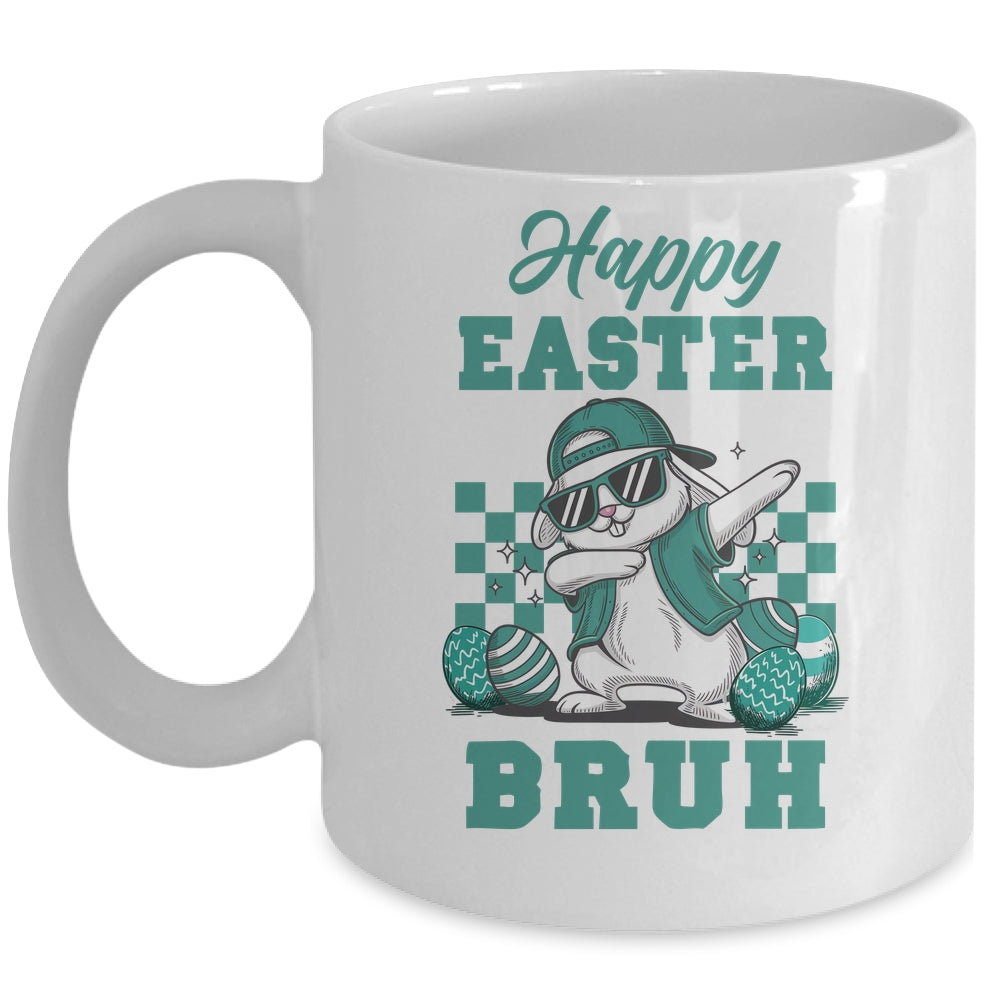 Happy Easter Bruh Bunny Dabbing Easter Kids Boys Girls Mug | siriusteestore