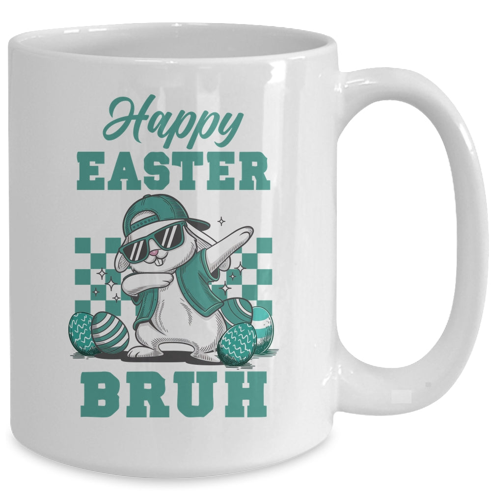 Happy Easter Bruh Bunny Dabbing Easter Kids Boys Girls Mug | siriusteestore