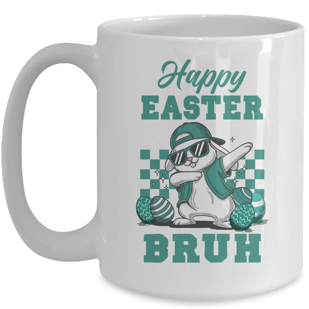 Happy Easter Bruh Bunny Dabbing Easter Kids Boys Girls Mug | siriusteestore