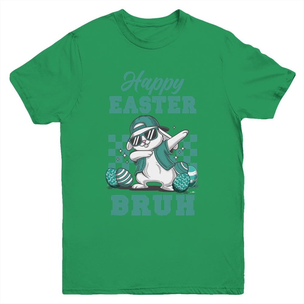 Happy Easter Bruh Bunny Dabbing Easter Kids Boys Girls Youth Shirt | siriusteestore