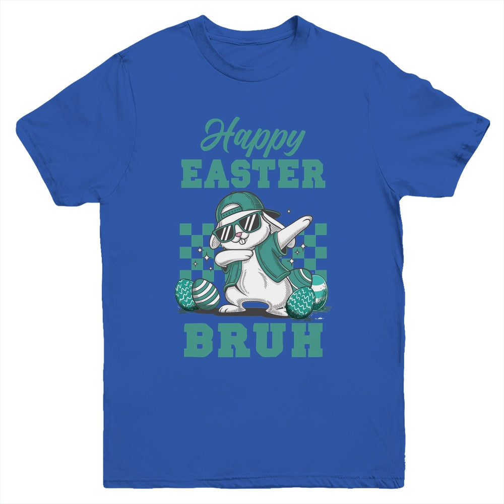 Happy Easter Bruh Bunny Dabbing Easter Kids Boys Girls Youth Shirt | siriusteestore
